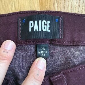 PAIGE Deep Maroon Denim